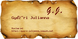Győri Julianna névjegykártya